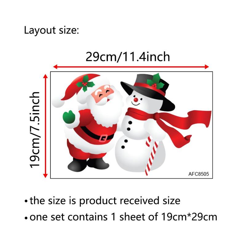 Santa Claus & Snowman Pattern Toilet Lid Sticker, 1 Count Self Adhesive Toilet Lid Decal, Toilet Lid Decorative Sticker for Home Bathroom