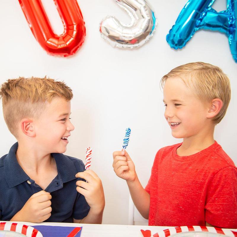 The 2024 Red, White and Blue Bash - Complete Festive Party Kit in a Box for 4! Decor, Balloons, Place Settings, Trinkets for a Star Spangled,  Red, White & Blue, 4th of July, July 4th, Patriotic, Memorial, All American, USA, Stars and Stripes Party for 4