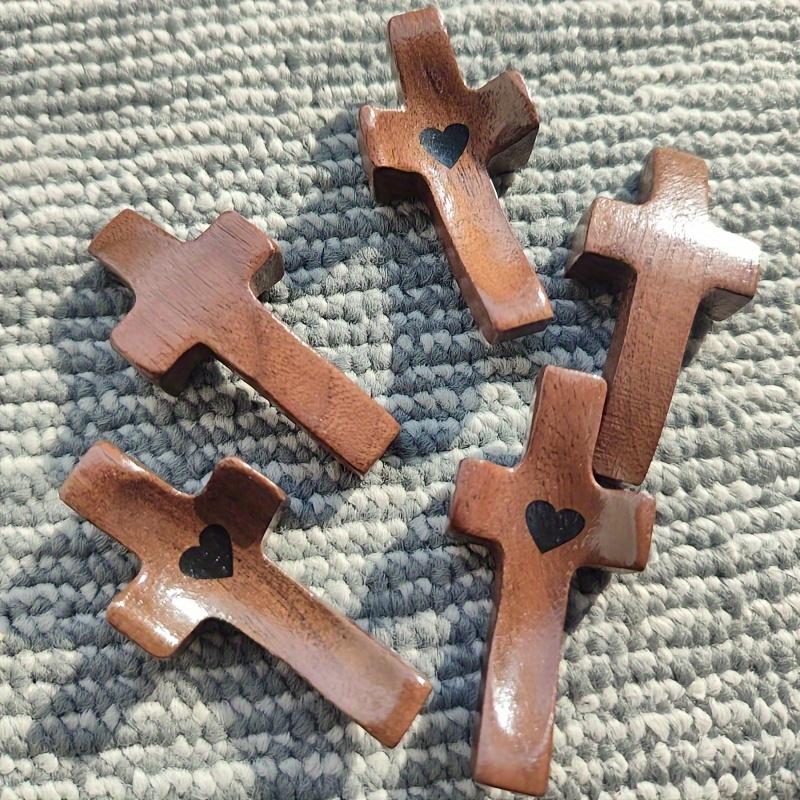 10Pcs Wooden Elegant Cross Decors - Spiritual Symbol for Home & Office, Perfect Gift Idea Decorative Sign & Plague