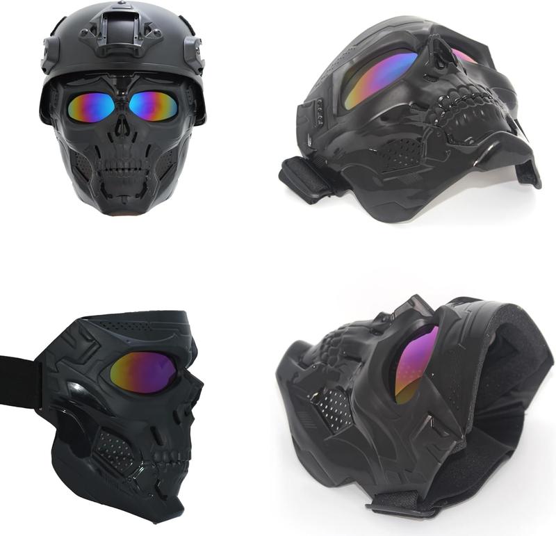 Tactical skull mask is suitable for CS shooting games, role playing, Halloween, outdoor sports goggle decoration.