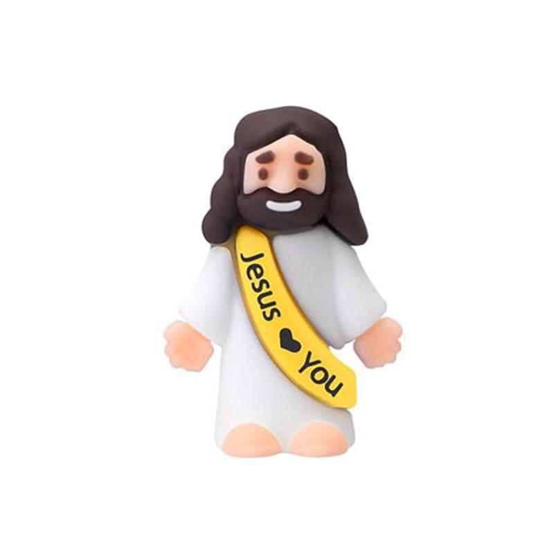 Religious Beliefs Jesus Silicone Figures, Tabletop Ornaments, Jesus Loves You Letters, Suitable for Christmas, Easter Religious Decoration