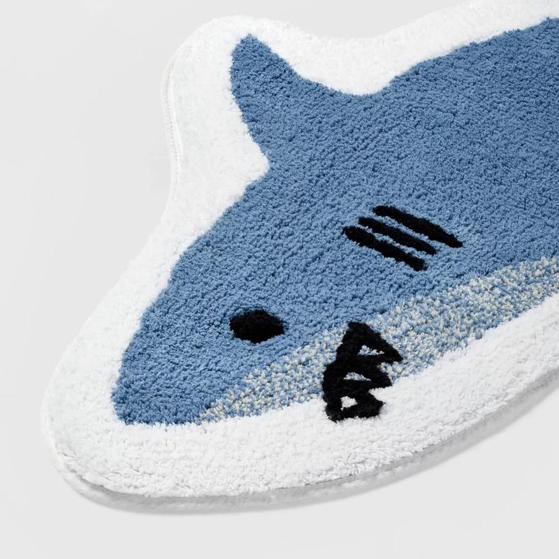 Shark Bath Rug - Cute Design, Soft and Absorbent for Bathroom