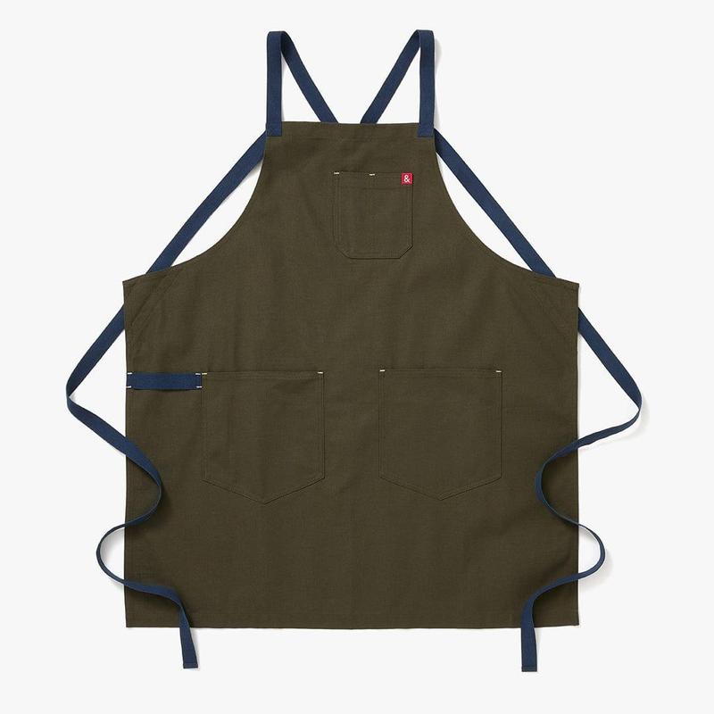 Olive Green Crossback Apron