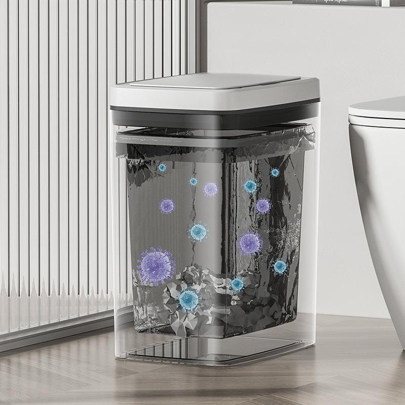 Jynxa intelligent garbage bin, equipped with motion sensor, with kick sensor, 3.69 gallon 14 liter garbage bin, automatically opens and closes lid