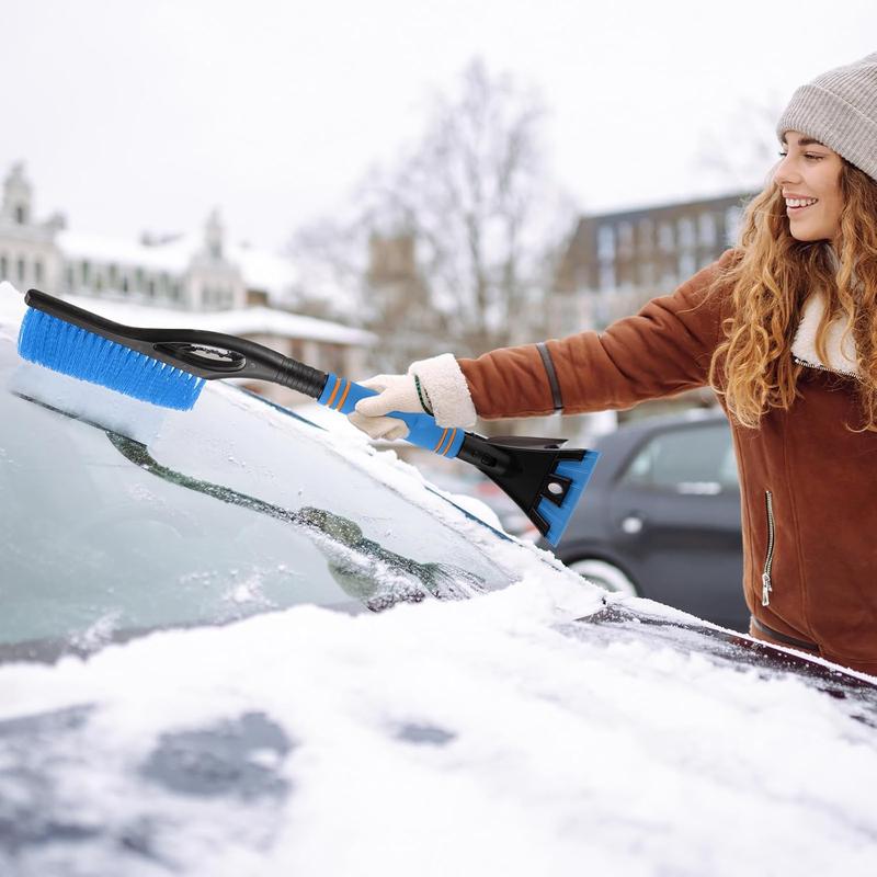 Snow Brush with Detachable Ice Scrapers  Snow Scraper and Brush with   Grip Ice Scrapers for  Windshield Snow Removal Tool for , , Windshield, Window(Blue)