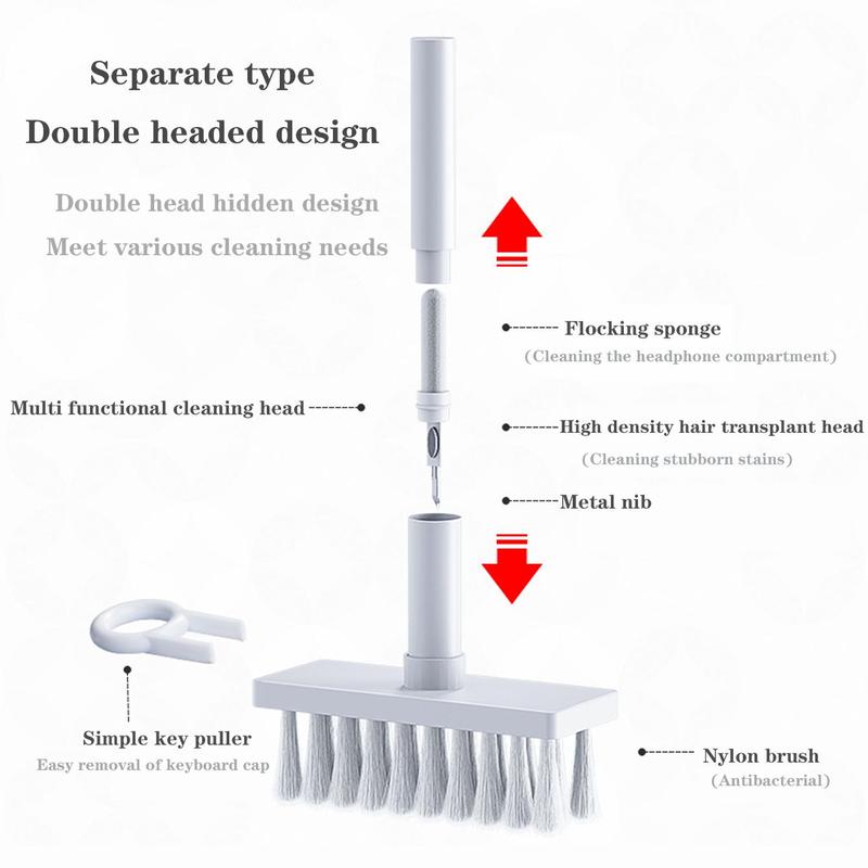 Keyboard Cleaning Brush, 1 Count Detachable Mini Multifunctional Crevice Cleaning Brush, Dust Remover Kit for Desk Cleaning