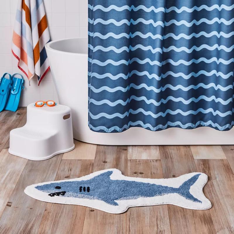 Shark Bath Rug - Cute Design, Soft and Absorbent for Bathroom