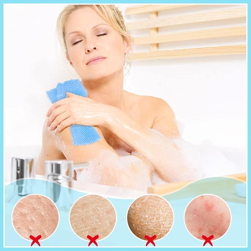 6 Pack African Net Sponge Exfoliating Glove Set for Body Scrubbing and Skincare Bath Personal