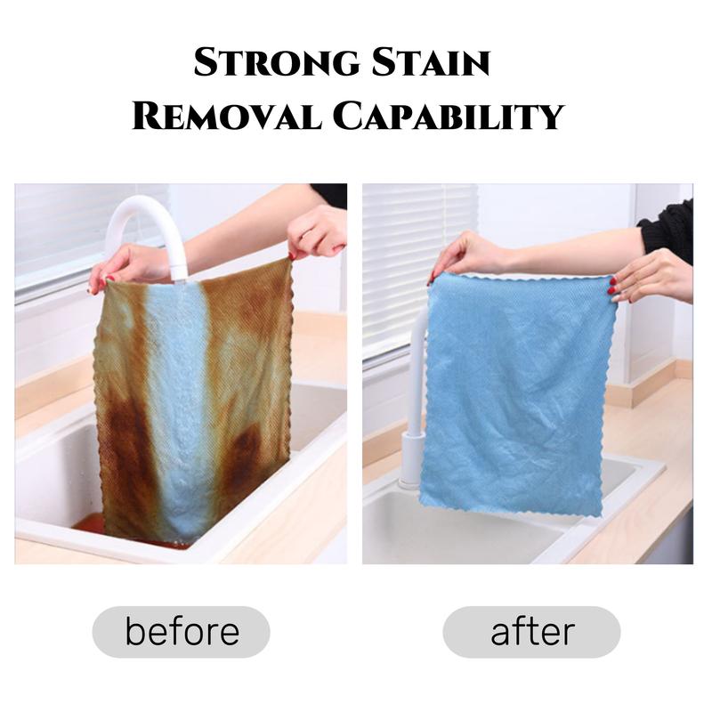 10 Counts Fish Scale Streak-Free&Lint-Free Magic Cleaning Cloth，Microfiber Reusable Cleaning Rags for Glass Mirror Window Car，Durable Miracle Polishing Towels Shiny Wipes，Multipurpose Absorbent Nanoscale Cleaning Cloth, Suitable for Home, Kitchen and Aut