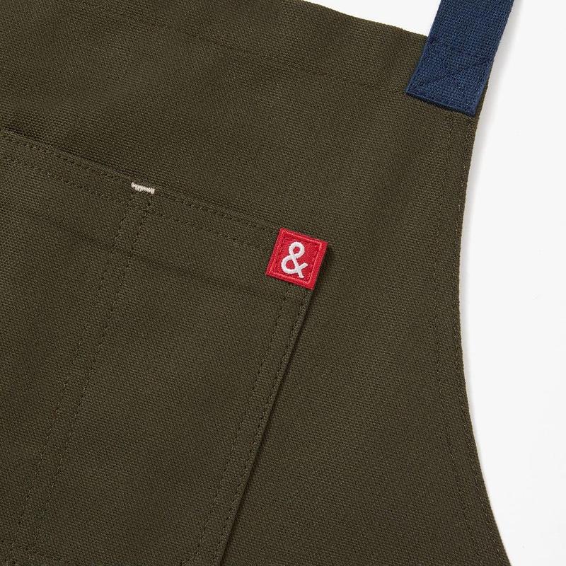 Olive Green Crossback Apron