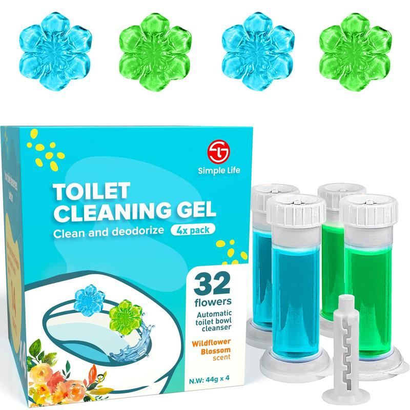 Toilet Bowl Cleaner | Fresh Flower Gel Stamp | Stops Limescale and Stains with Air Freshening Scent | Deodorizing Clean | Variety Pack