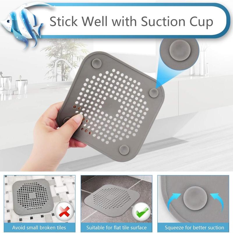 Sink Drain Strainer (1 Count ), Suction Cup Design Hair Catcher for Wash Basin Bathtub Bathroom Kitchen, Anti-clogging Sink Strainer