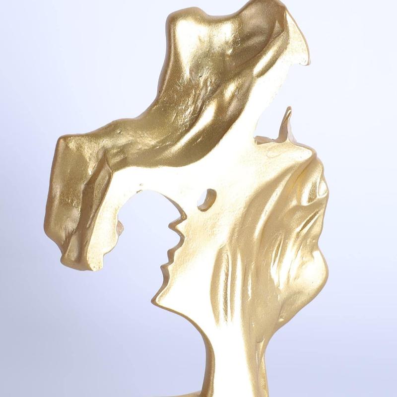 Kissing Couple Design Ornament, Modern Abstract Couple Sculpture Resin Decoration Craft, Home Desktop Bookshelf Ornament, Gift for Mom