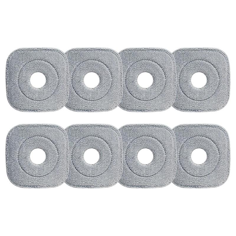 Spin Mop Replacement Pads Set of4 8 12,Removable Square Durable Replacement Pads,Microfiber Refills for Easy Cleaning,Super Absorbent, Cleaning Tools for Hardwood Floors Marble Floors，Walls，Pack Smooth