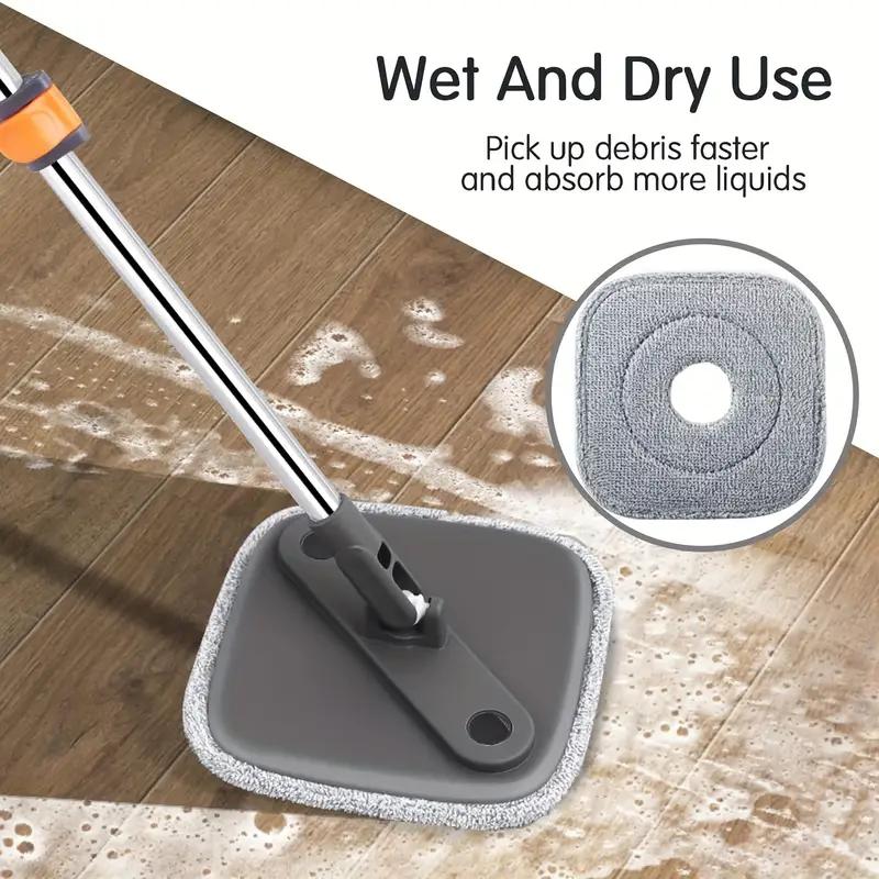 Spin Mop Replacement Pads Set of4 8 12,Removable Square Durable Replacement Pads,Microfiber Refills for Easy Cleaning,Super Absorbent, Cleaning Tools for Hardwood Floors Marble Floors，Walls，Pack Smooth