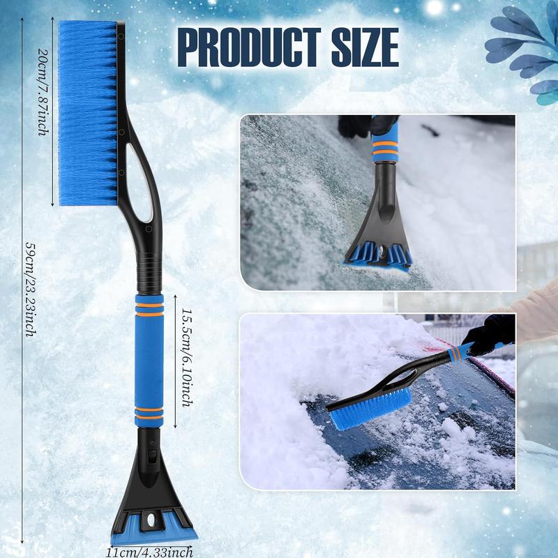 Snow Brush with Detachable Ice Scrapers  Snow Scraper and Brush with   Grip Ice Scrapers for  Windshield Snow Removal Tool for , , Windshield, Window(Blue)