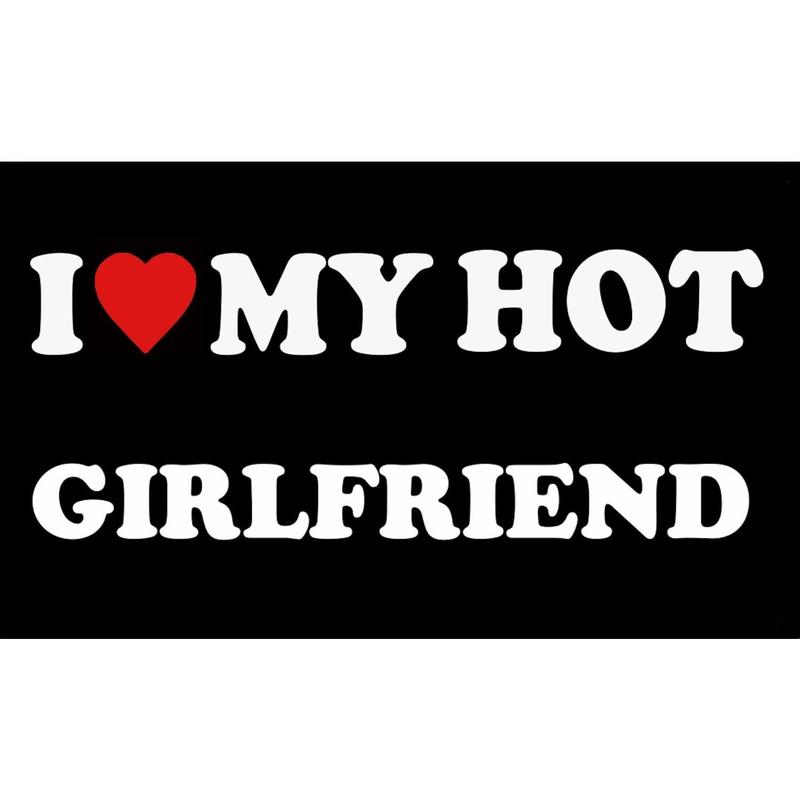 I Love My Hot Girlfriend Flag I Heart My Hot Girlfriend - 40x60 inch Funny Decoration Banner Tapestry for Indoor And Outdoor