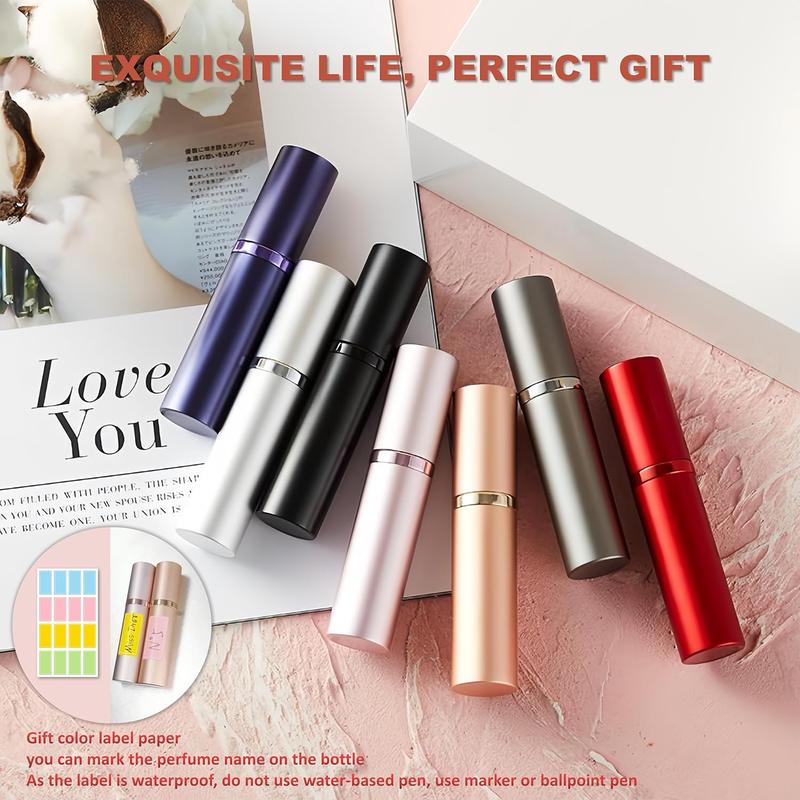 Perfume Travel Refillable Bottle Portable Atomizer Spray Bottle Fragrance Scent Pump Fill from Bottom Mini Pocket Size 5ml for Traveling and Outing (Rose gold)