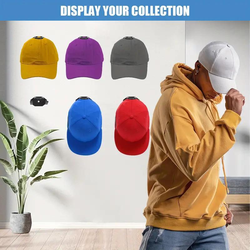 Strong Adhesive Hat Hook, 12pcs Space-saving Baseball & Hip-hop Hat Storage Rack, Hat Storage Organizer, Durable Anti-deformation Hat Hook for Home Dormitory Office Hat Shop Bedroom, Room Accessories