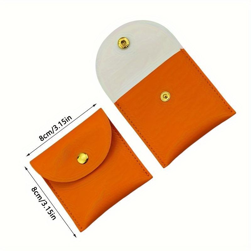 Jewelry Storage Bag, 1 Count PU Leather Jewelry Bag, Soft Leather Necklace Earring Rings Storage Bag, Home Organizer for Jewelry