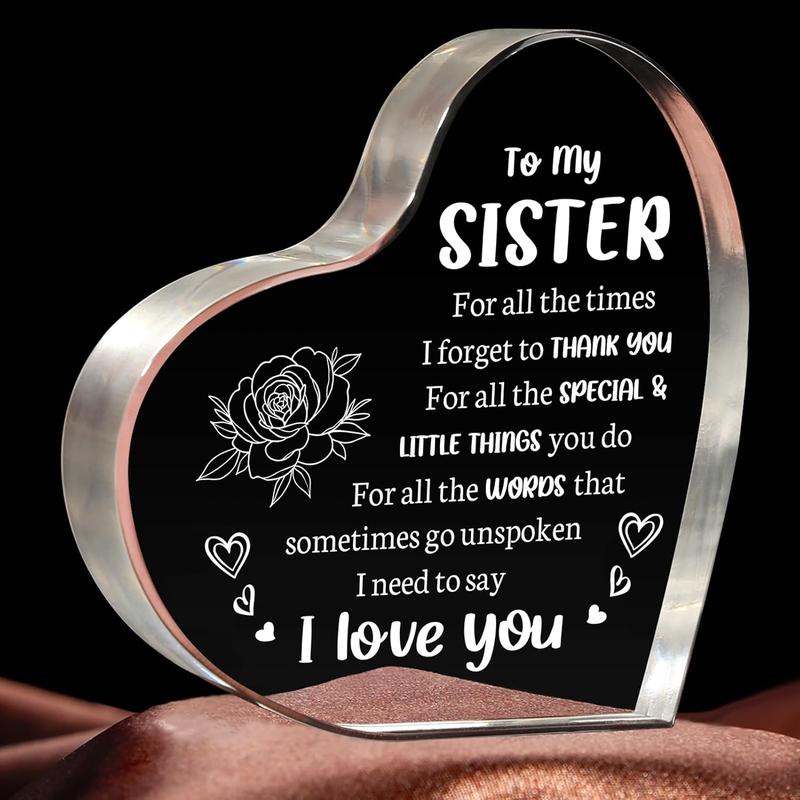 Christmas for Sister, Sister Gifts from Sister - 3.9x3.9 Inch  Keepsake - Birthday Gifts for Sister,  Gifts for Sister from Brother