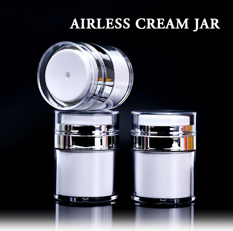 Eulique Organiser Luxury 15g 30g 50g airless cream pump jar empty acrylic personal care skincare travel bottle refillable cream container travel bottle set