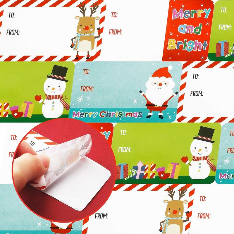 Christmas Themed Sticker, 500pcs roll Self Adhesive Label, DIY Creative Paster for Scrapbook Ornaments Notebook Students Gifts, Gift Ideas