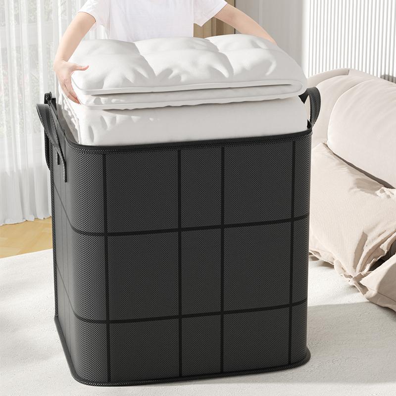 Large Capacity Clothes Storage Bag, Foldable Clothes Storage Bag with Handle, Dustproof Storage Organizer for Closet, Dormitory, Bedroom, Living Room