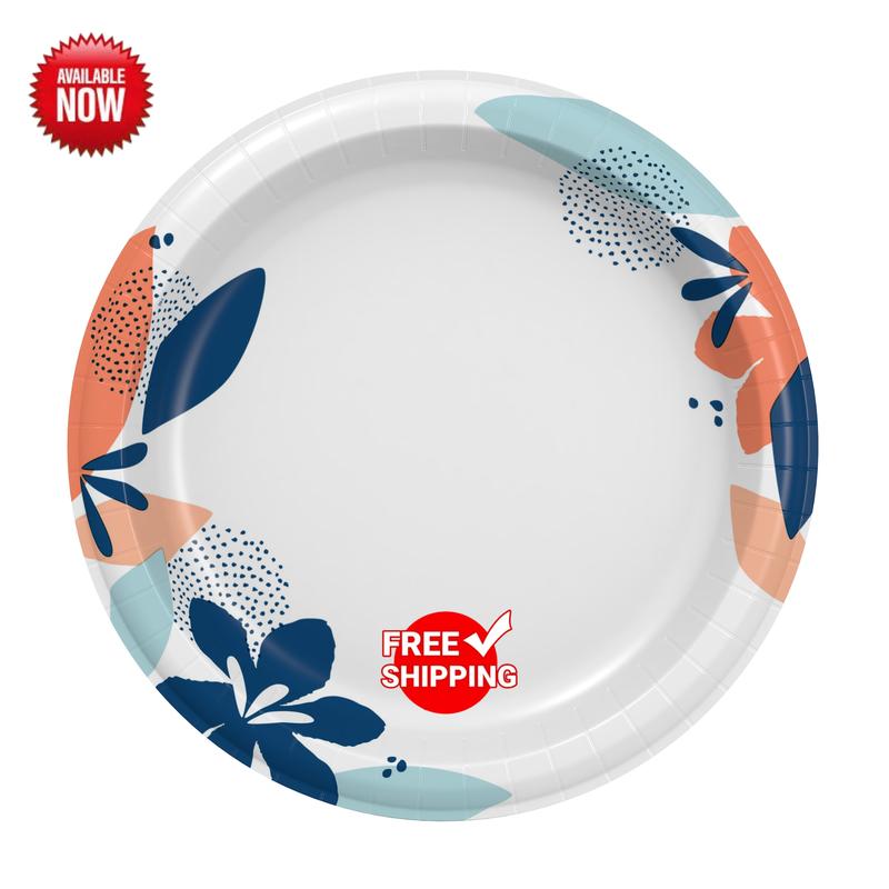 D.i.x.i.e Disposable Paper Plates, Multicolor, 8.5 in, 200 Count