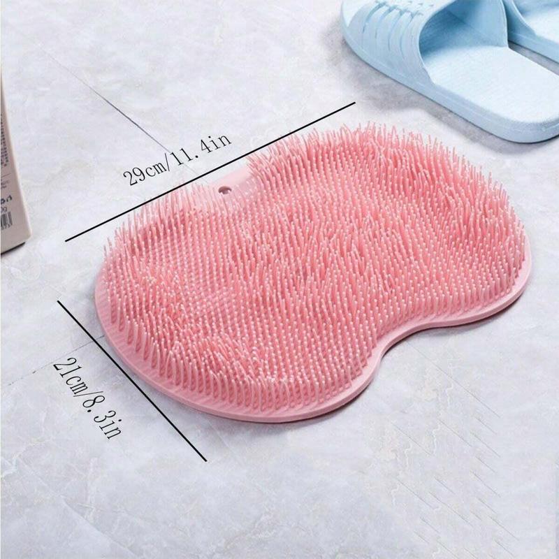 Foot Scrubbing Mat, 2 Counts Multi-functional Bath Brush, Bathroom Supplies for Massager and Anti-slip Suction Cup Foot Mat