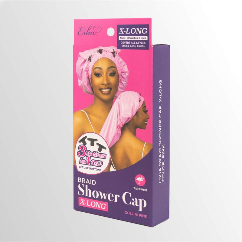 Esha Braid Shower Cap - Waterproof Hair Cover,   hair bath cap