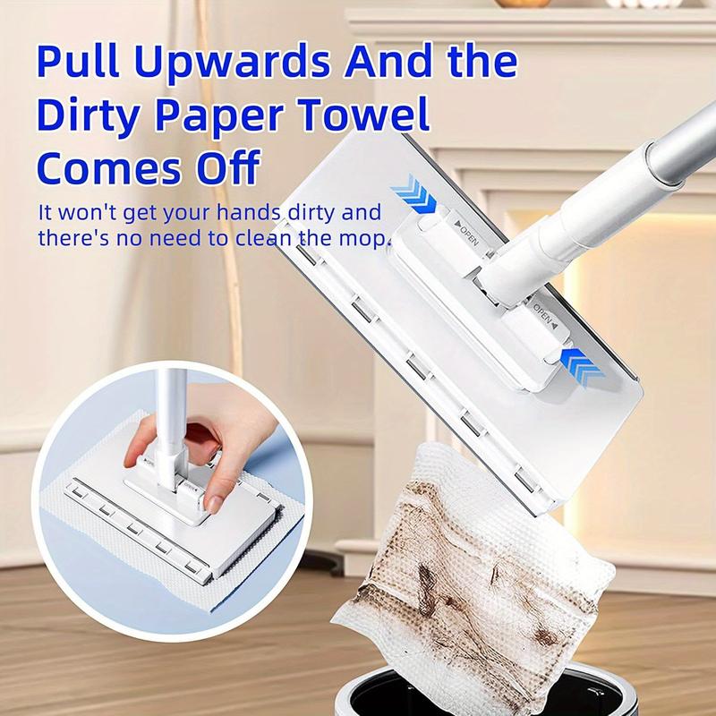 Mini Sweeper Mop, Hands-Free Disposable 360° Flat Dust Mop with Firm Hold, Cleaning for Kitchen Bathroom House Wall Mirrors Cloth Holiday gift