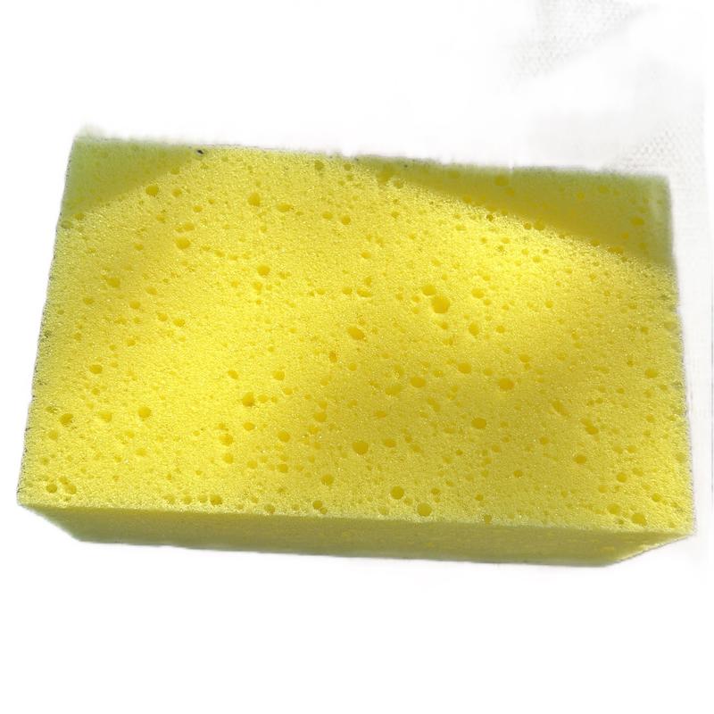 Large Yellow Car Wash Sponge for Efficient Surface Cleaning - Tool, Kitchen