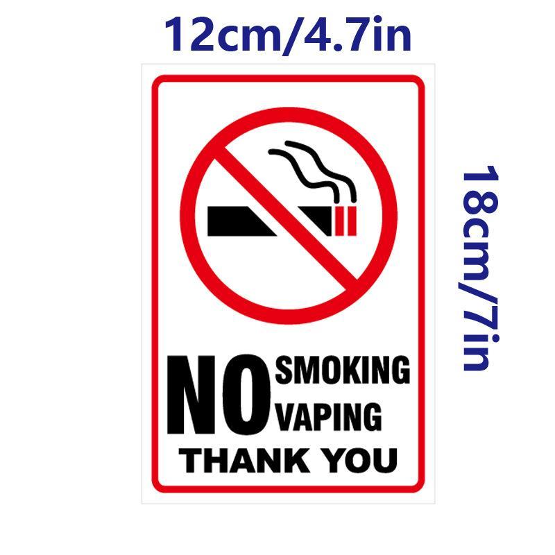 No Smoking Sign Sticker, 5 Counts Creative Anti-fade No Smoking Sign Sticker, Waterproof & UV Protection Sticky Paper for Indoor & Outdoor