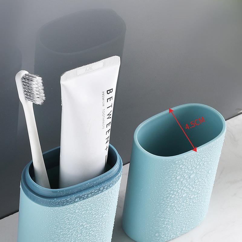 Toothbrush Holder, 1 Count Portable Travel Toothbrush Storage Box, Creative Mouthwash Toothbrush Cup, Bathroom Organizer, Bathroom Supplies