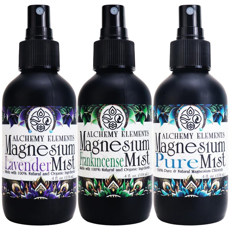 4oz. Magnesium Mist by Alchemy Elements, Pure, Natural. Organic frankincense and Lavender