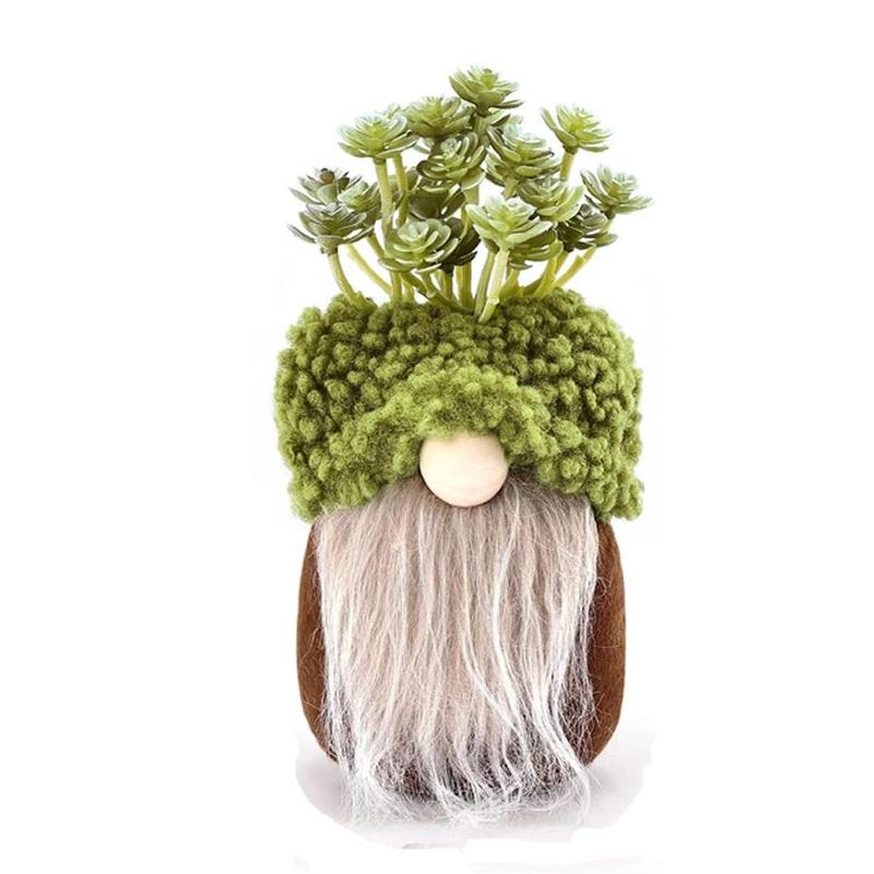 Gnome Design Ornaments, 3 Counts set Cute Plant Pot Design Desktop Decorative Ornament for Home Living Room Bedroom