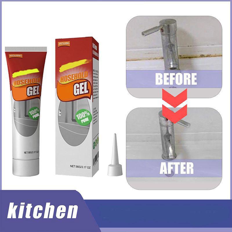 Refrigerator and washing machine seal staincleaning gel, multi-purpose cleaning gel,household cleaner, suitable for stains on sinkbathtub, toilet seals, bathroom kitchen staincleaning, for stubborn dirt attached to bathtub orshower seals