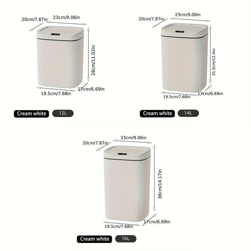 Smart Trash Can, 1 Count Battery Powered Automatic Sensor Trash Can, Household Smart Trash Can for Kitchen, Bathroom, Batteries Not Included