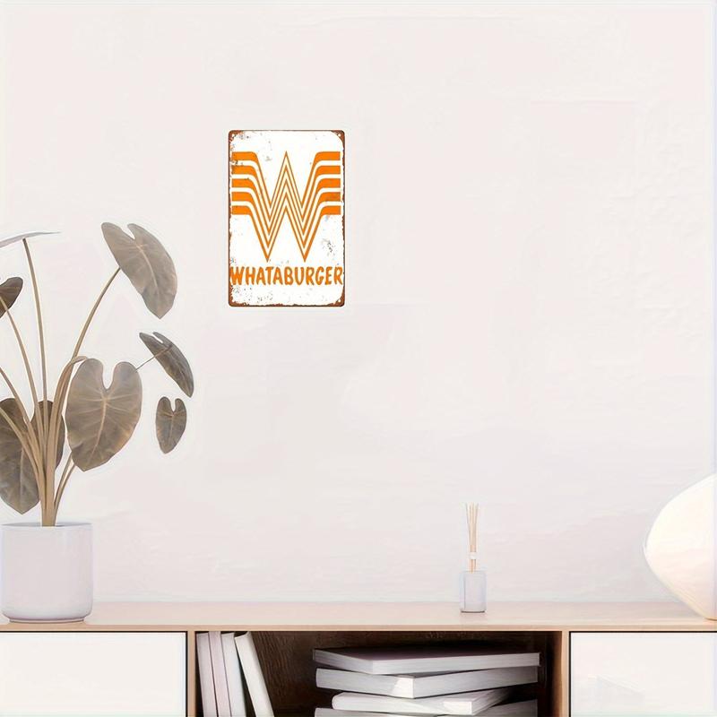 Whataburger Vintage Tin Sign - 8x12 inch Iron Wall Art for Home Kitchen, Man Cave, Bar, Garage Decor - Weather-Resistant and Waterproof