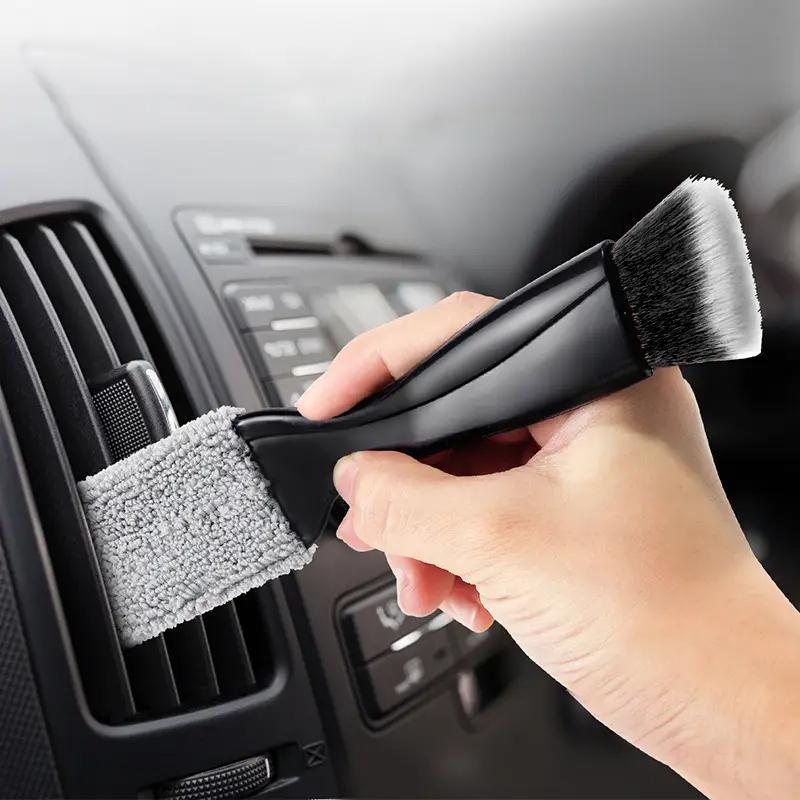 Double-headed Car Air Conditioner Cleaning Brush, Car Accessories, Car Gadgets, Portable Car AC Air Outlet Cleaning Brush, Professional Car Interior Cleaning Tool