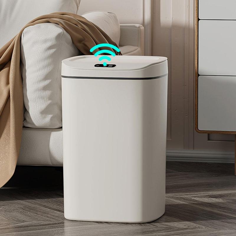 Smart Trash Can, 1 Count Battery Powered Automatic Sensor Trash Can, Household Smart Trash Can for Kitchen, Bathroom, Batteries Not Included