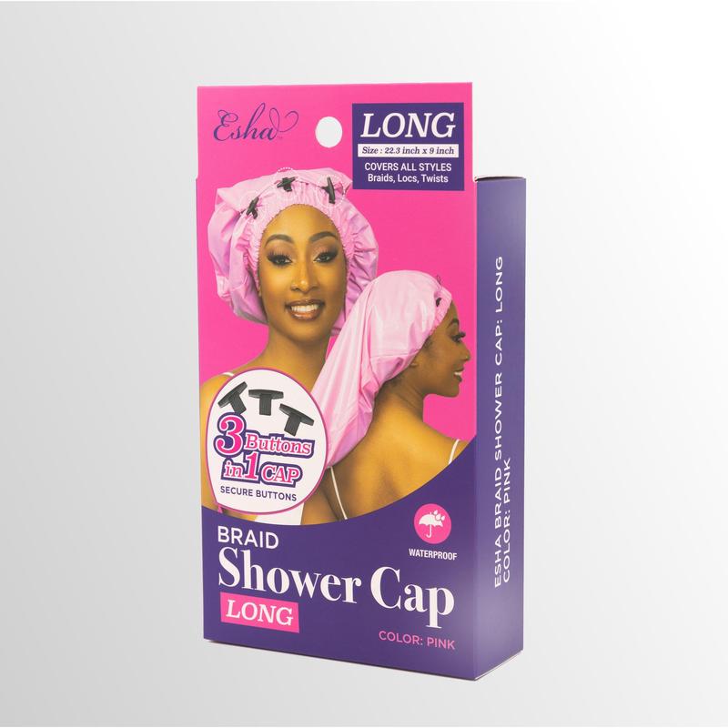 Esha Braid Shower Cap - Waterproof Hair Cover,   hair bath cap