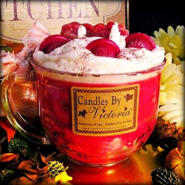 Candles By Victoria Red Velvet Cake Coffee Cup Cutie Candle - Festive Home Decor Ornaments Scent Scented