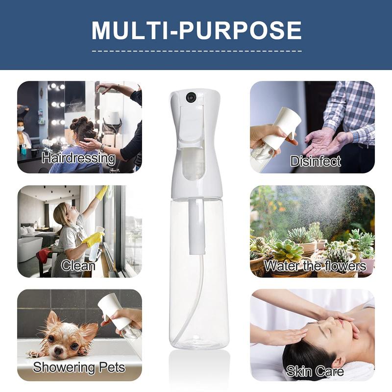 Continuous Hair Plant Mister Spray Bottle Fine Empty Small Mist Spray Bottles Mist Sprayer Water Alcohol Cleaning Spray Mist Bottle for Curly Hair Styling Products,Plants,Barber Accessories Haircare Heatles