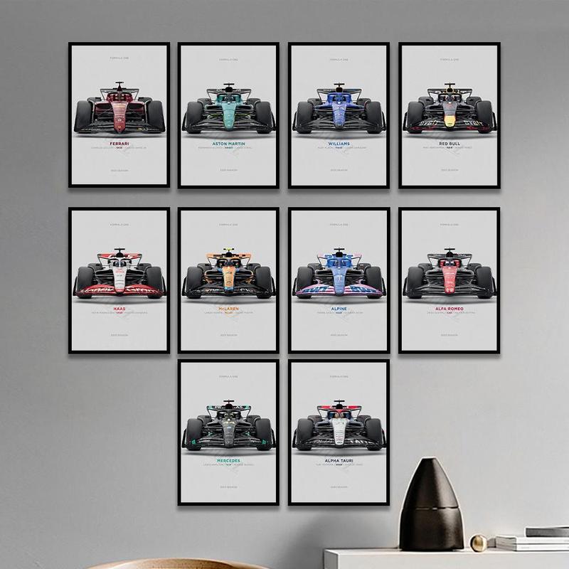 Racing Car Pattern Unframed Painting, 1 Count Modern Fashion Style Canvas Wall Art, Wall Decor for Home Living Room Bedroom Office School