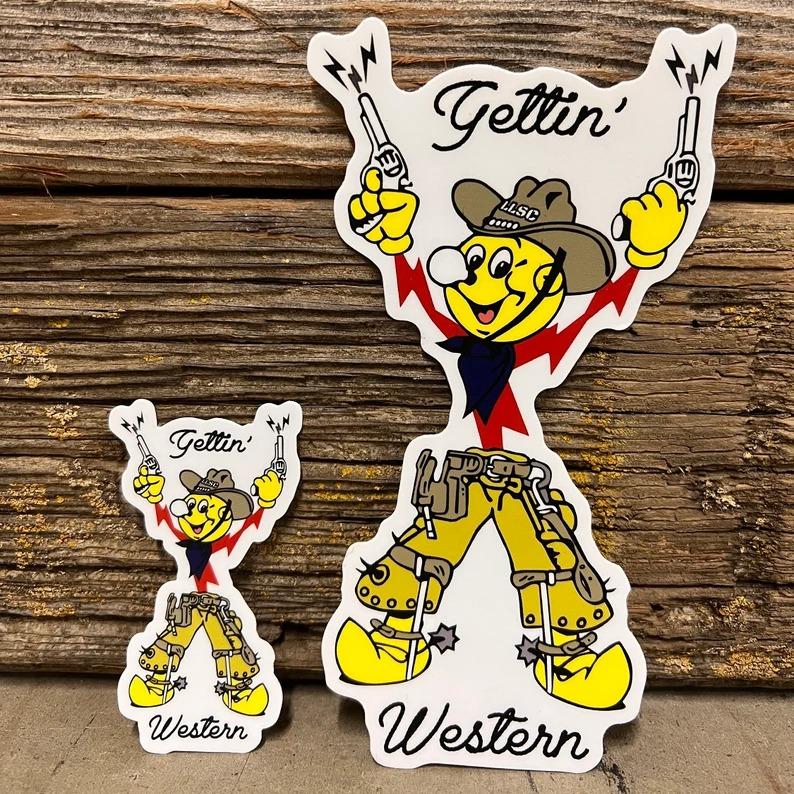 Reddy Gettin’ Western Stickers, Lineman Sticker, Laptop Stickers, Journal Stickers, Hard Hat Sticker