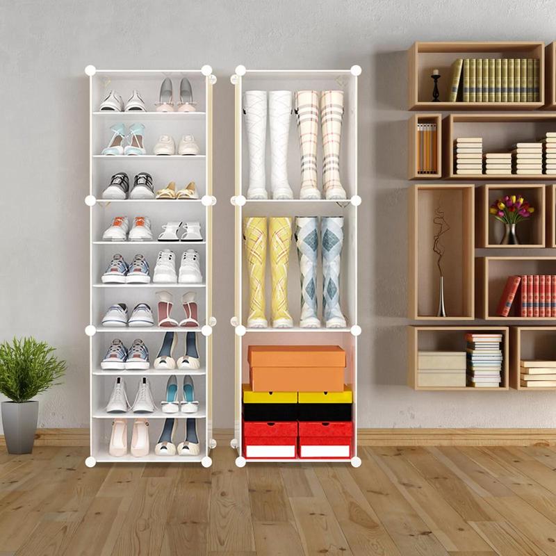 Home Essentials 12 Tier 96 Pair Shoe Tower Rack Sneaker Rack Dustproof Shoe Box Cube Closet Organiser Transparent Door Opening Free Combination Shoe Rack Space Saving Used For Entryway, Bedroom, Home, Dormitory, Ramadan Decoration