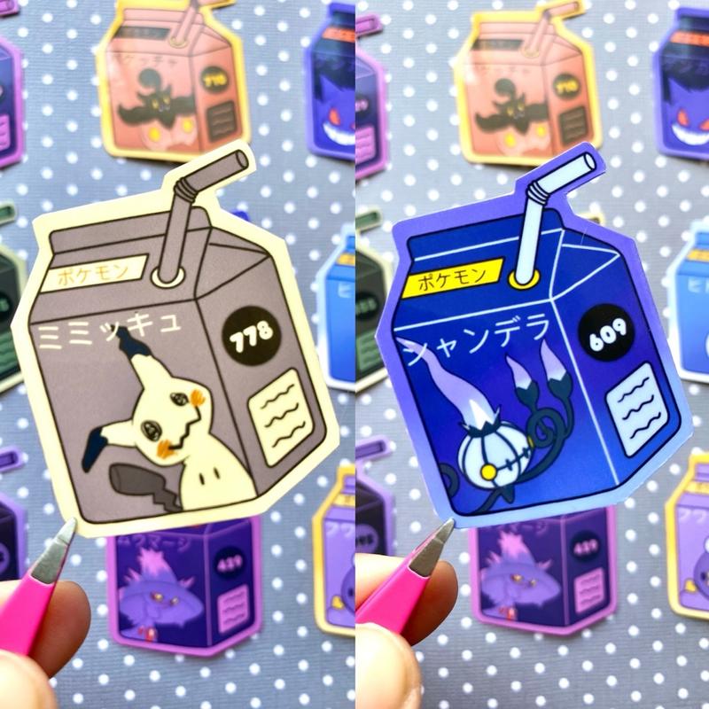 Ghost Type Juice Boxes Decorative Sticker Set