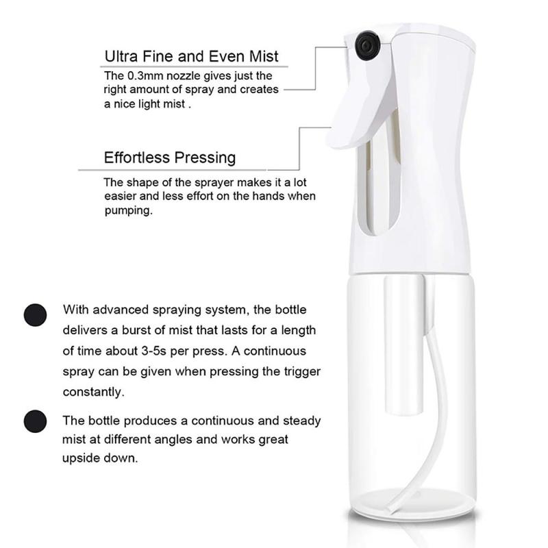 200ml Hairdressing Spray Bottle, Empty Refillable Spray Bottle, Mist Spray Bottle for Water, Toner, Gardening, Water Sprayer, Skin Care Tools, Christmas Gift